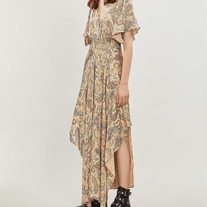 MAJE RACHEL SMOCKED WAIST DRESS